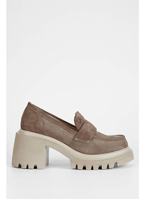 Tamer Tanca Kadın Hakiki Deri Bej Makosen Ayakkabı - Görsel 2