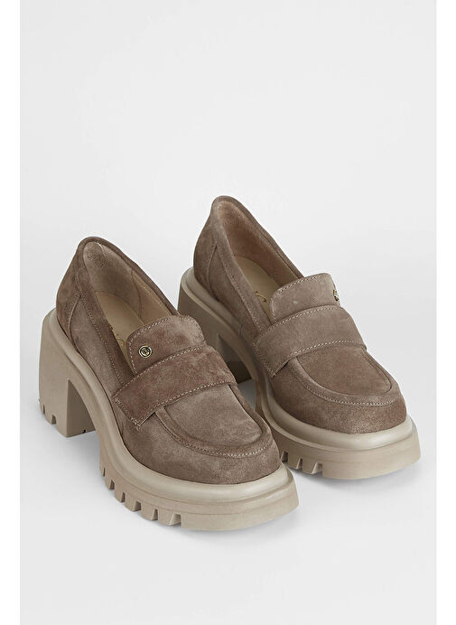 Tamer Tanca Kadın Hakiki Deri Bej Makosen Ayakkabı - Görsel 3