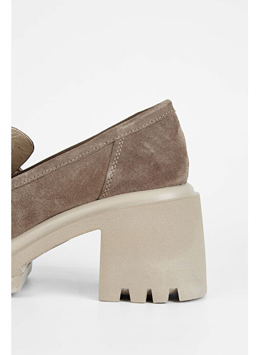 Tamer Tanca Kadın Hakiki Deri Bej Makosen Ayakkabı - Görsel 5