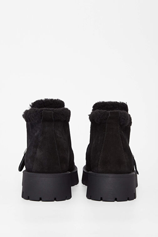 Tamer Tanca Kadın Hakiki Deri Siyah Süet Casual Bot - Görsel 6