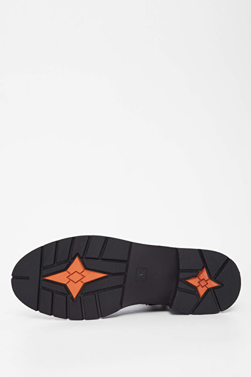 Tamer Tanca Kadın Hakiki Deri Siyah Rugan Casual Bot - Görsel 7