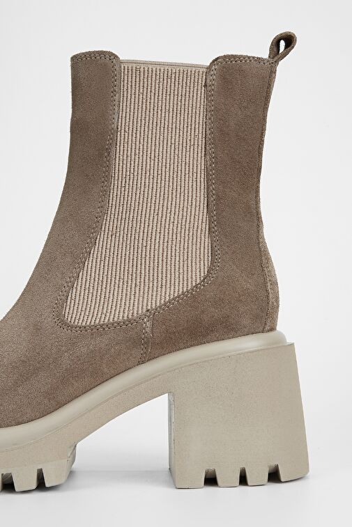 Valmenti Kadın Bej Süet Hakiki Deri Casual Bot - Görsel 6
