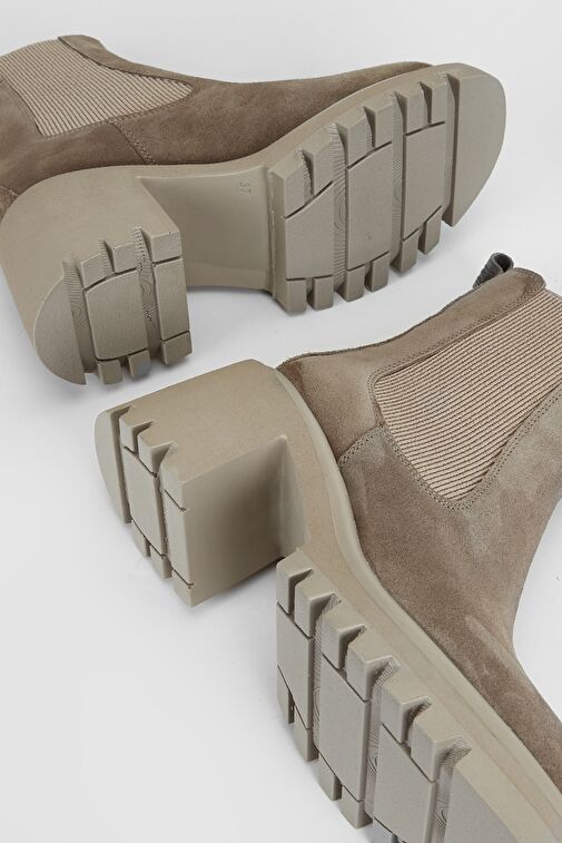 Valmenti Kadın Bej Süet Hakiki Deri Casual Bot - Görsel 7