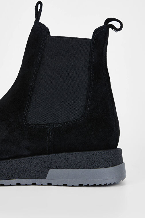 Tamer Tanca Kadın Hakiki Deri Siyah Süet Casual Bot - Görsel 6