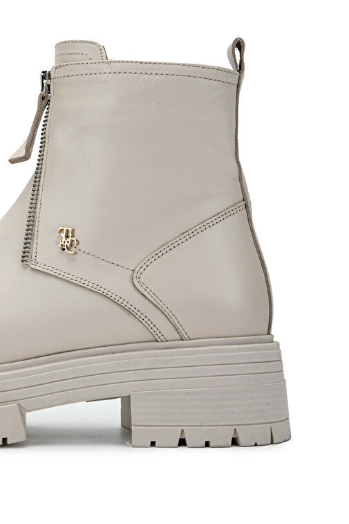 Tamer Tanca Kadın Hakiki Deri Bej Casual Bot - Görsel 5