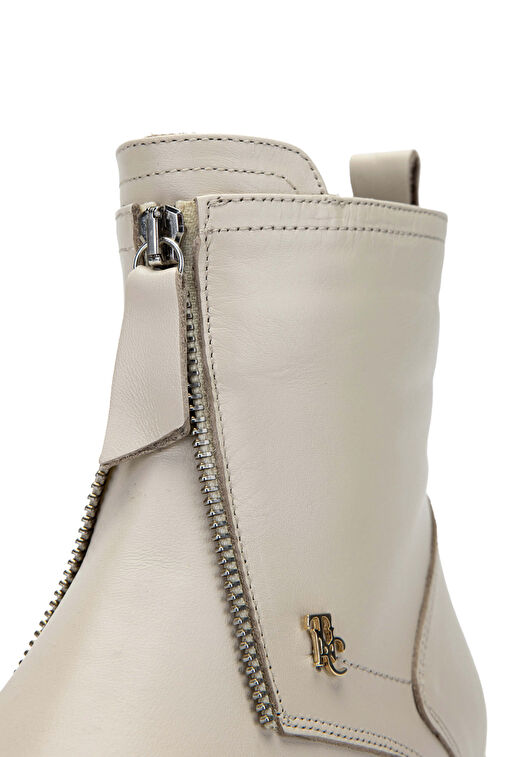 Tamer Tanca Kadın Hakiki Deri Bej Casual Bot - Görsel 7