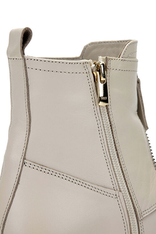 Tamer Tanca Kadın Hakiki Deri Bej Casual Bot - Görsel 8