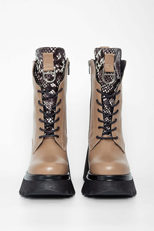 Tamer Tanca Kadın Hakiki Deri Vizon Casual Bot - Görsel 4