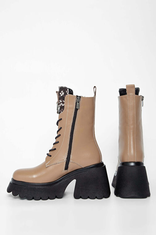 Tamer Tanca Kadın Hakiki Deri Vizon Casual Bot - Görsel 5