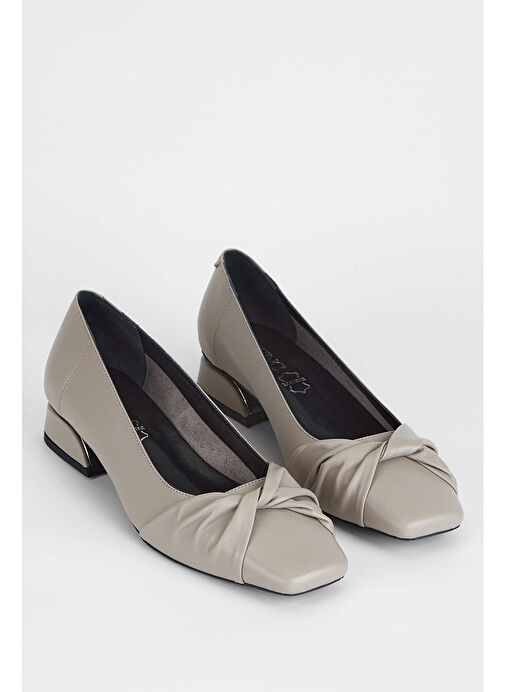 Tamer Tanca Kadın Hakiki Deri Vizon Topuklu Ayakkabı - Görsel 3