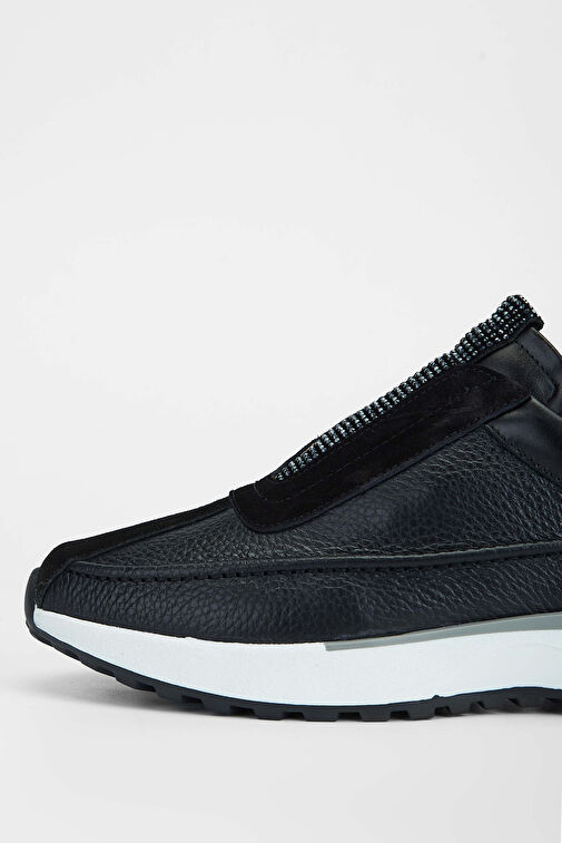 Tamer Tanca Kadın Hakiki Deri Siyah Deri Casual Ayakkabı - Görsel 5