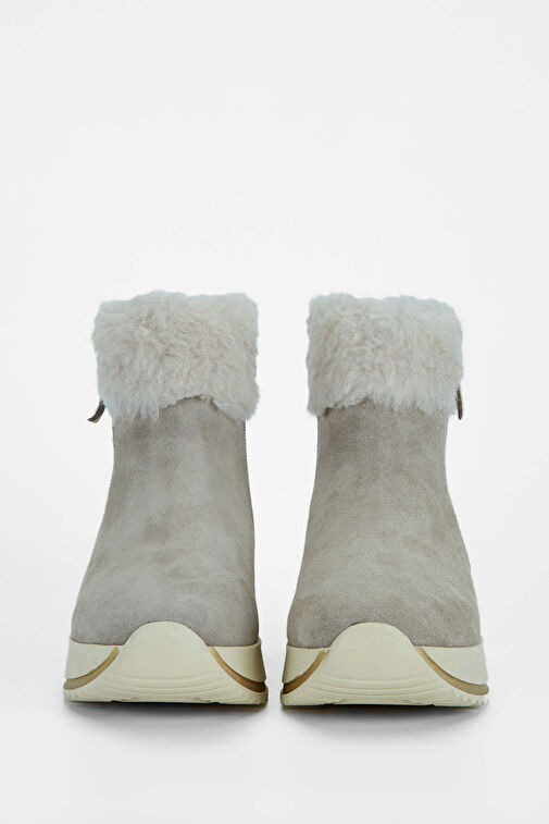 Tamer Tanca Kadın Hakiki Deri Bej Casual Bot - Görsel 3