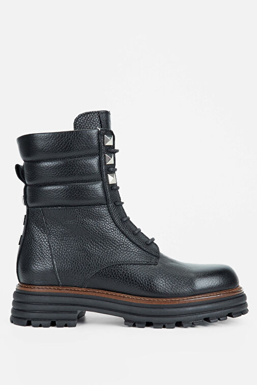 Tamer Tanca Kadın Hakiki Deri Siyah Casual Bot - Görsel 2