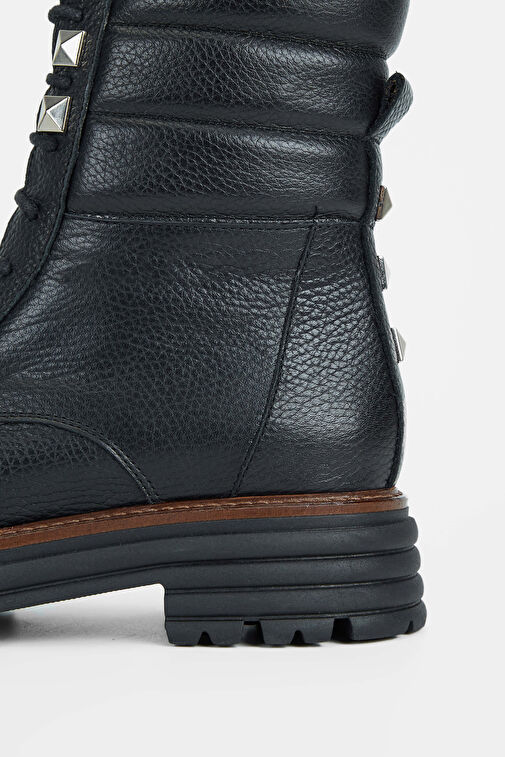 Tamer Tanca Kadın Hakiki Deri Siyah Casual Bot - Görsel 6