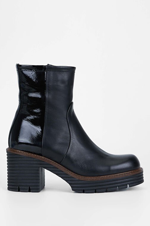 Tamer Tanca Kadın Hakiki Deri Siyah Analin Casual Bot - Görsel 2