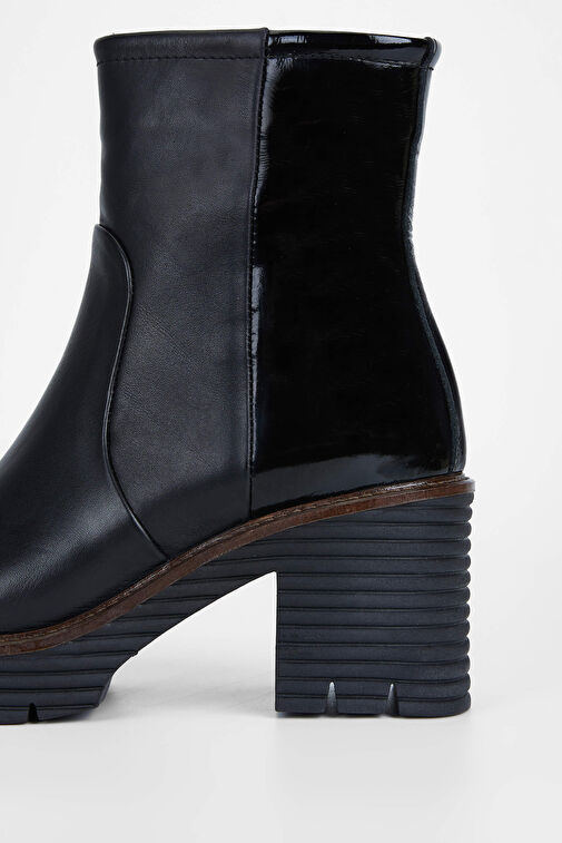 Tamer Tanca Kadın Hakiki Deri Siyah Analin Casual Bot - Görsel 5