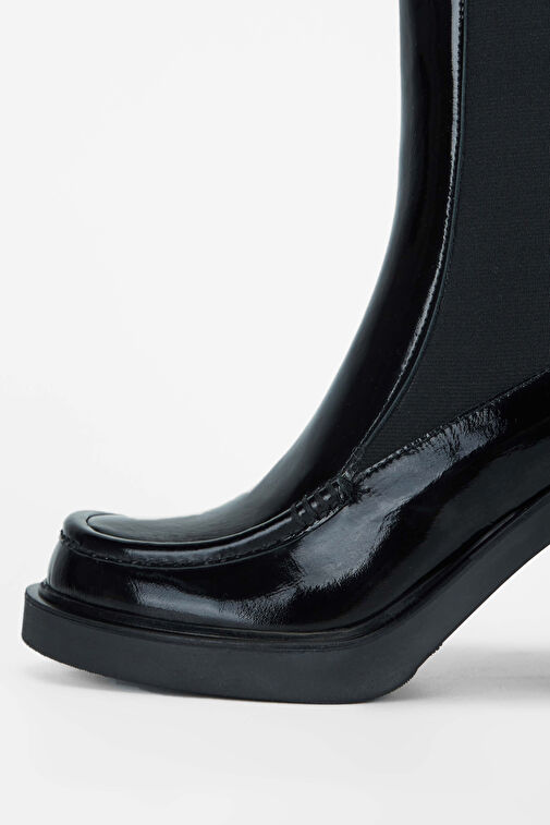 Tamer Tanca Kadın Hakiki Deri Siyah Casual Bot - Görsel 4