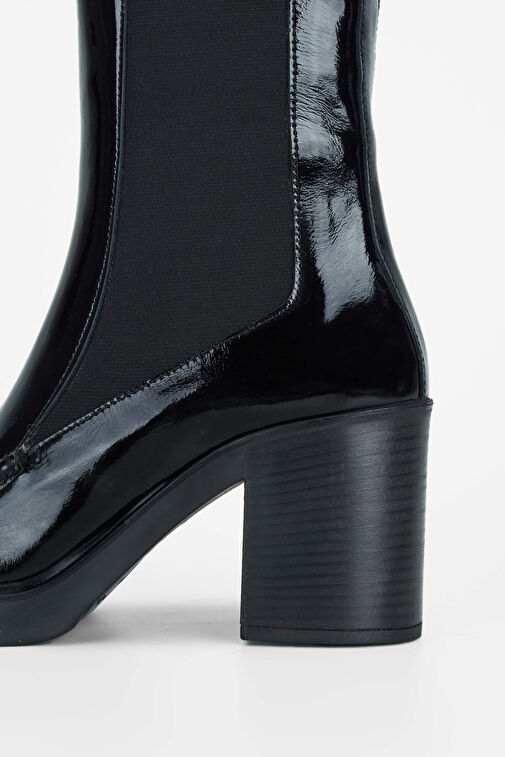 Tamer Tanca Kadın Hakiki Deri Siyah Casual Bot - Görsel 5