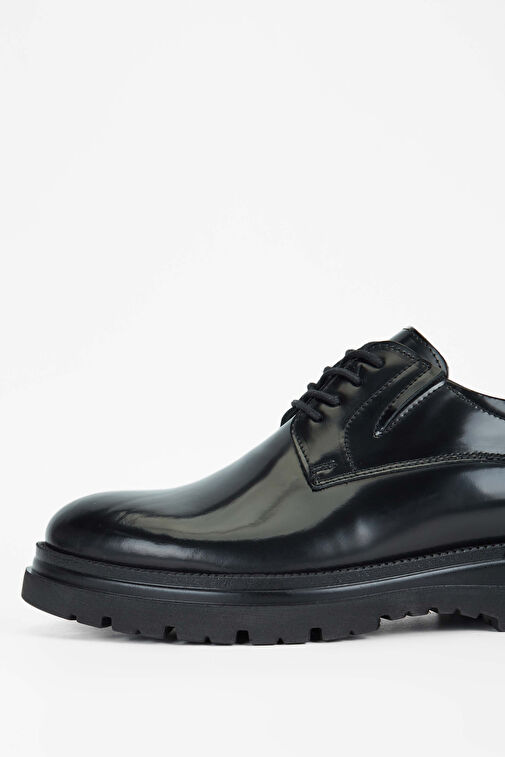 Tamer Tanca Siyah Erkek Deri Günlük Ayakkabı 818 2023 ERK AYK SK23/24 - Görsel 4