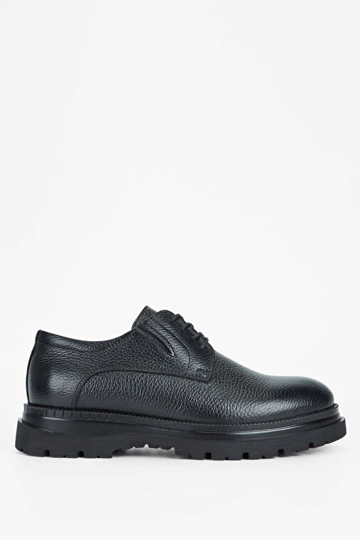 Tamer Tanca Erkek Hakiki Deri Siyah Casual Ayakkabı - Görsel 2
