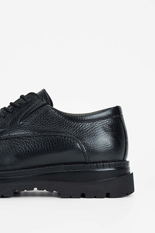 Tamer Tanca Erkek Hakiki Deri Siyah Casual Ayakkabı - Görsel 5