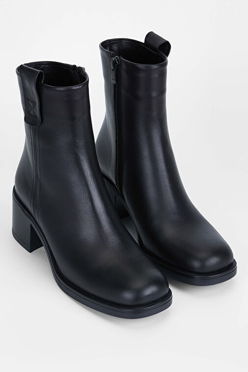 Tamer Tanca Kadın Hakiki Deri Siyah Deri Casual Bot - Görsel 3