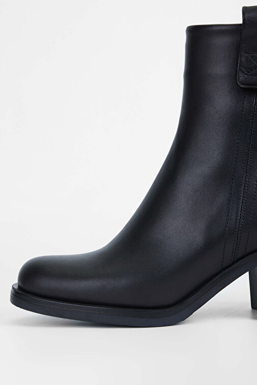 Tamer Tanca Kadın Hakiki Deri Siyah Deri Casual Bot - Görsel 5