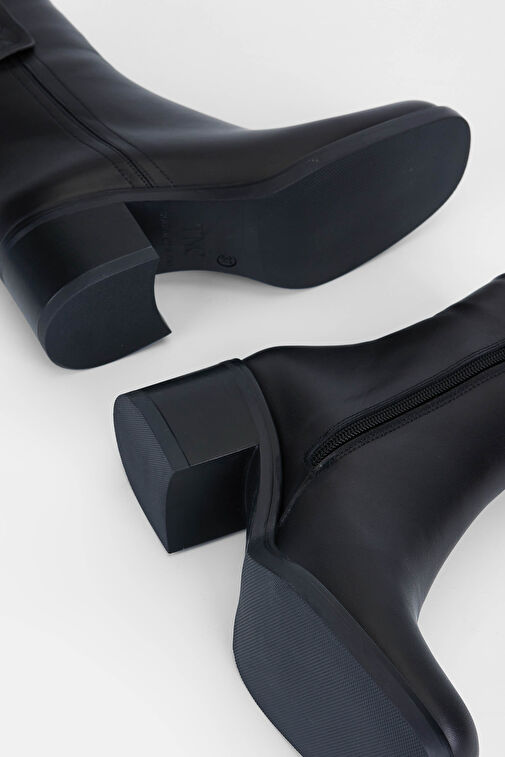 Tamer Tanca Kadın Hakiki Deri Siyah Deri Casual Bot - Görsel 7