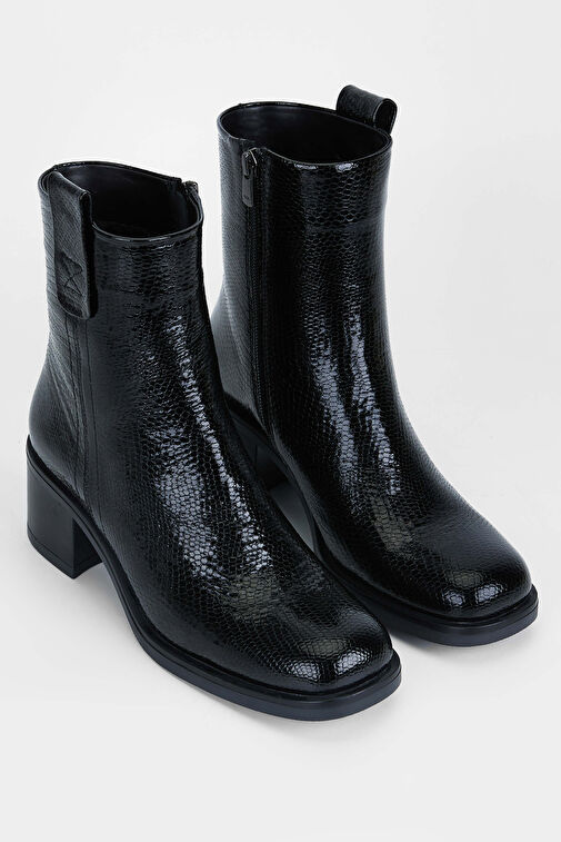 Tamer Tanca Kadın Hakiki Deri Siyah Casual Bot - Görsel 3