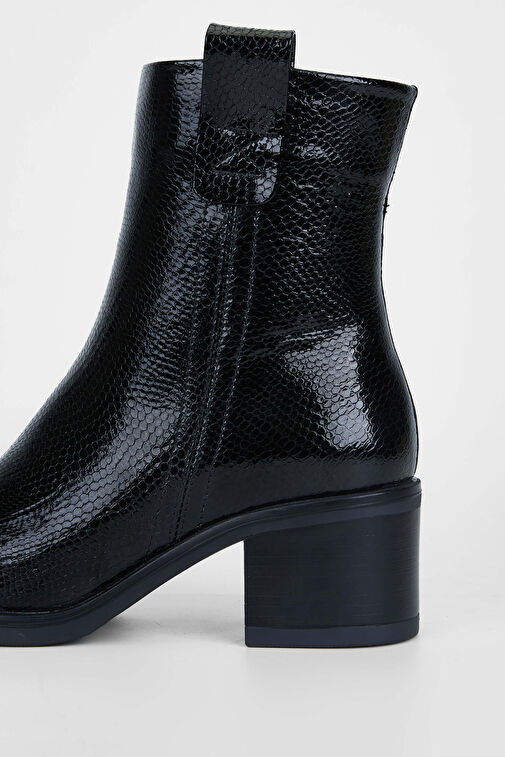 Tamer Tanca Kadın Hakiki Deri Siyah Casual Bot - Görsel 6
