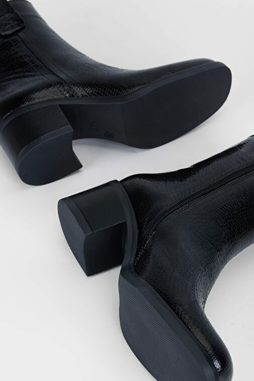 Tamer Tanca Kadın Hakiki Deri Siyah Casual Bot - Görsel 7