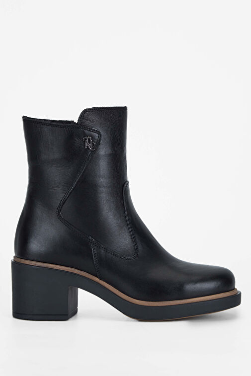 Tamer Tanca Kadın Hakiki Deri Siyah Deri Casual Bot - Görsel 2