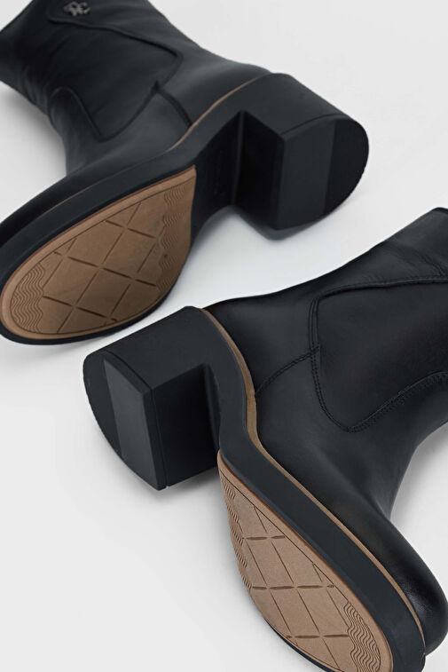 Tamer Tanca Kadın Hakiki Deri Siyah Deri Casual Bot - Görsel 6