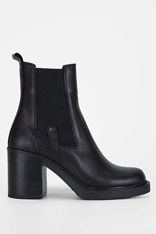 Tamer Tanca Kadın Hakiki Deri Siyah Deri Casual Bot - Görsel 2