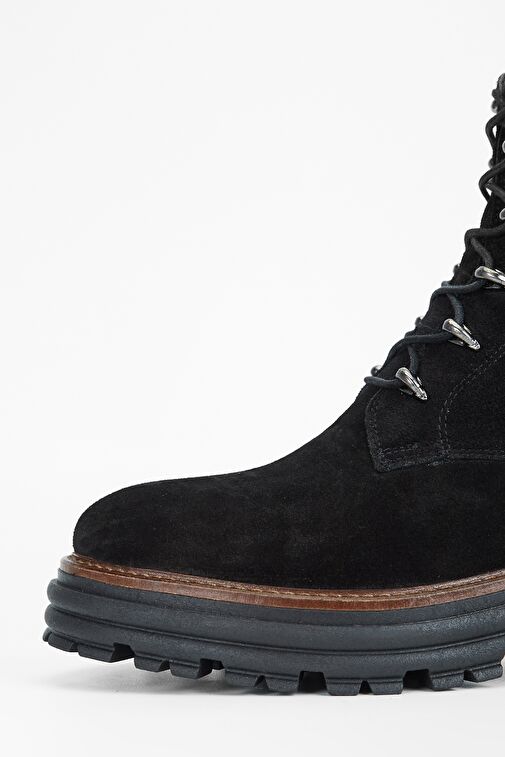 Valmenti Sirius Kadın Siyah Süet Hakiki Deri Casual Bot - Görsel 5