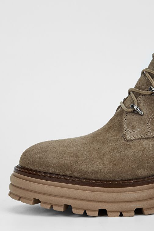 Valmenti Sirius Kadın Bej Süet Hakiki Deri Casual Bot - Görsel 5