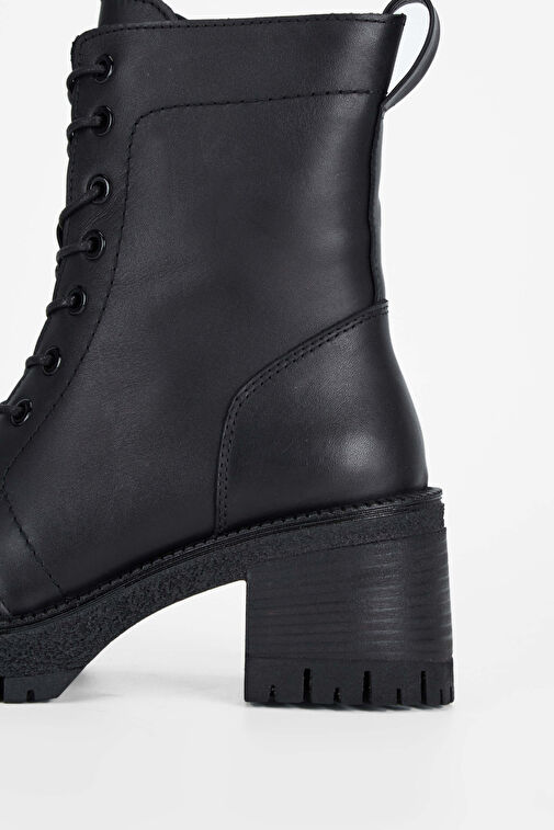 Tamer Tanca Kadın Hakiki Deri Siyah Deri Casual Bot - Görsel 5