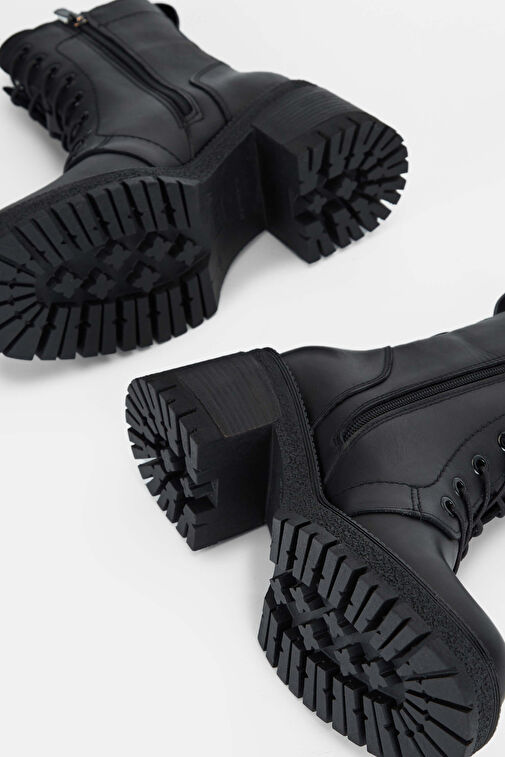 Tamer Tanca Kadın Hakiki Deri Siyah Deri Casual Bot - Görsel 6