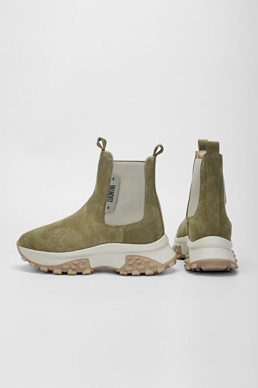 Valmenti Kadın Yeşil Süet Hakiki Deri Casual Bot - Görsel 6