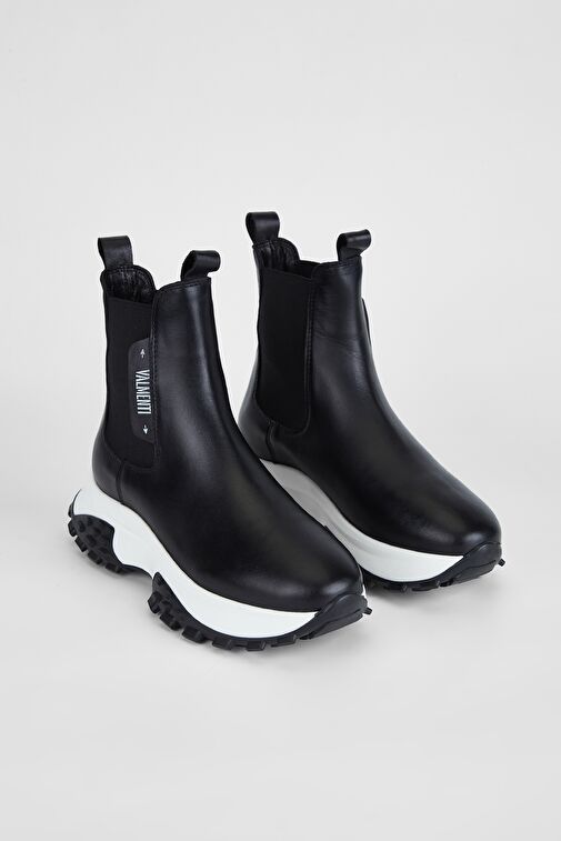 Valmenti Kadın Siyah Hakiki Deri Casual Bot - Görsel 3