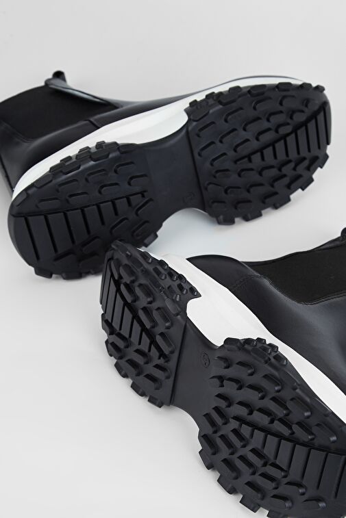 Valmenti Kadın Siyah Hakiki Deri Casual Bot - Görsel 9