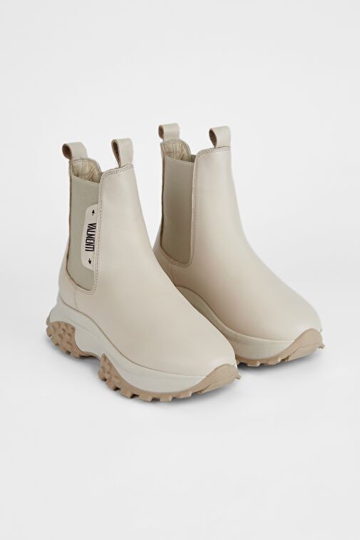 Valmenti Kadın Bej Hakiki Deri Casual Bot - Görsel 3