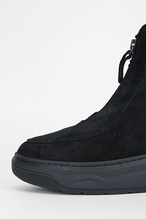 Valmenti Kadın Siyah Süet Hakiki Deri Casual Bot - Görsel 5