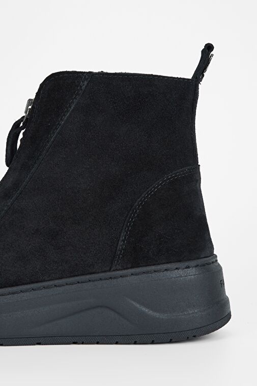 Valmenti Kadın Siyah Süet Hakiki Deri Casual Bot - Görsel 6
