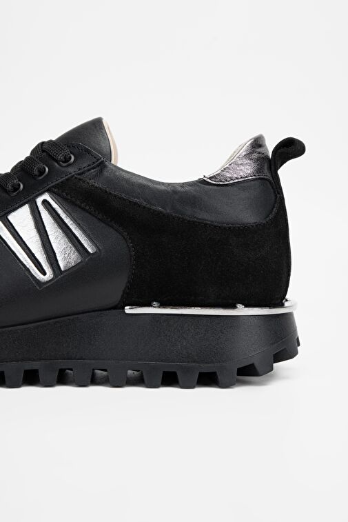 Valmenti Kadın Siyah Hakiki Deri Sneakers & Spor Ayakkabı - Görsel 6