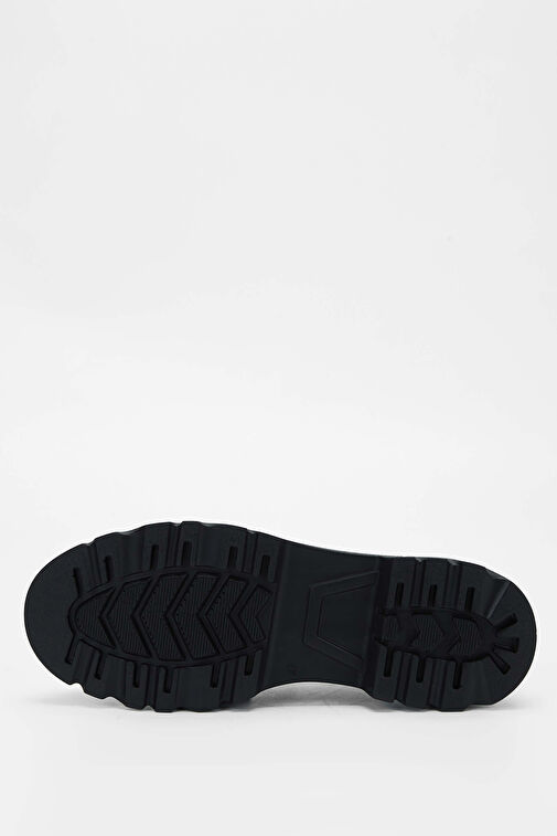 Tamer Tanca Kadın Suni Deri Siyah Süet Loafer Ayakkabı - Görsel 7