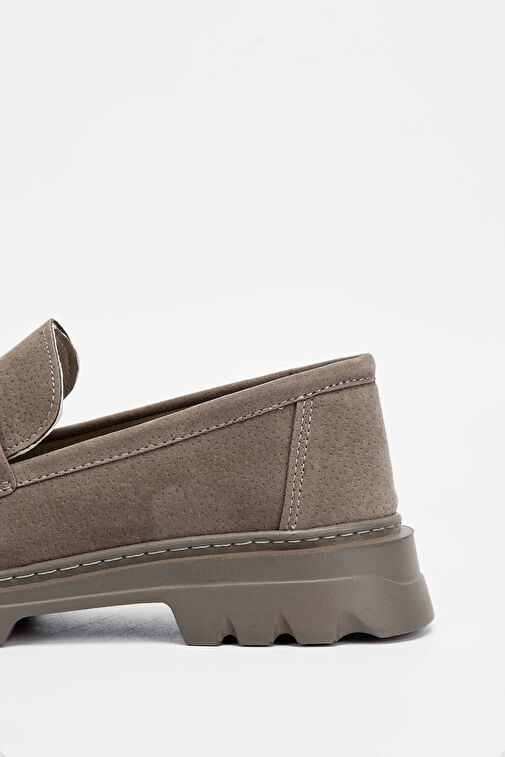 Tamer Tanca Kadın Suni Deri Vizon Loafer Ayakkabı - Görsel 6