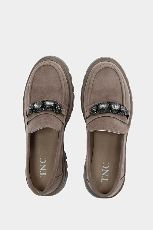 Tamer Tanca Kadın Suni Deri Vizon Loafer Ayakkabı - Görsel 7