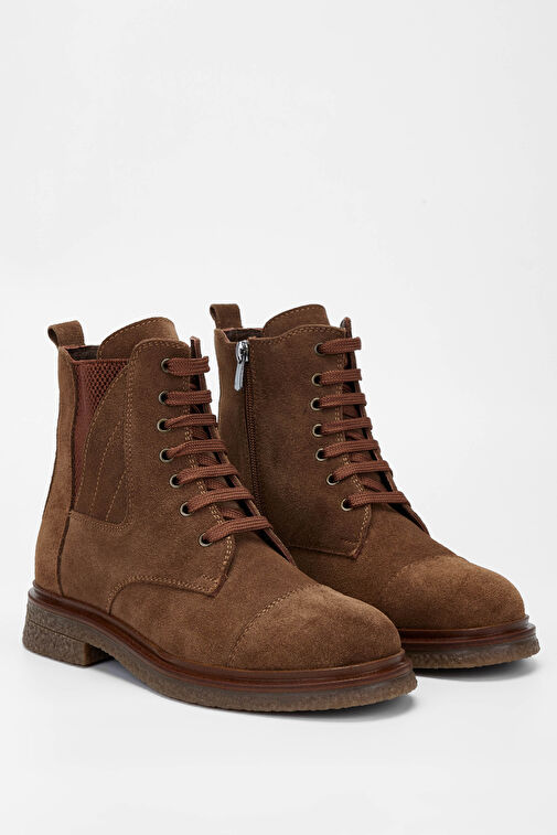 Tamer Tanca Kadın Hakiki Deri Kahverengi Casual Bot - Görsel 3