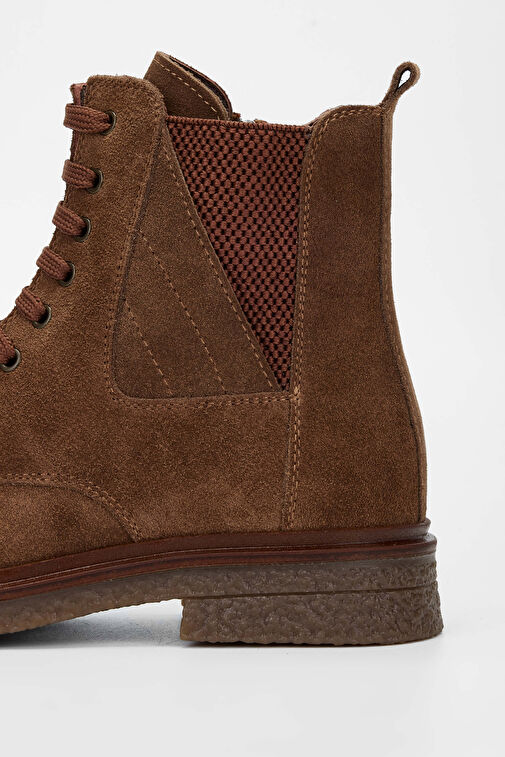 Tamer Tanca Kadın Hakiki Deri Kahverengi Casual Bot - Görsel 5